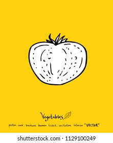 Vegetable and fruit illustrations / Hand drawn food ingredients - vector