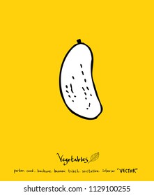 Vegetable and fruit illustrations / Hand drawn food ingredients - vector