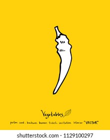 Vegetable and fruit illustrations / Hand drawn food ingredients - vector