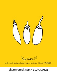 Vegetable and fruit illustrations / Hand drawn food ingredients - vector