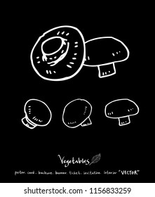 Vegetable and fruit illustrations / Hand drawn food ingredients - vector
