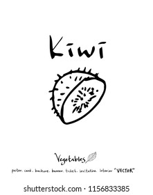 Vegetable and fruit illustrations / Hand drawn food ingredients - vector