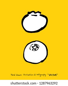 Vegetable and fruit illustrations / Hand drawn food ingredients - vector