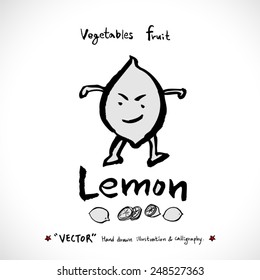 Vegetable and fruit illustrations / Hand drawn food ingredients - vector