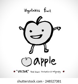 Vegetable and fruit illustrations / Hand drawn food ingredients - vector