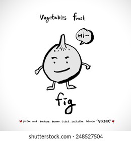 Vegetable and fruit illustrations / Hand drawn food ingredients - vector