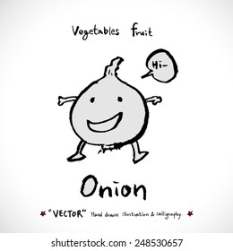 Vegetable and fruit illustrations / Hand drawn food ingredients - vector