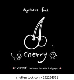 Vegetable and fruit illustrations / Hand drawn food ingredients - vector