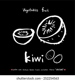 Vegetable and fruit illustrations / Hand drawn food ingredients - vector