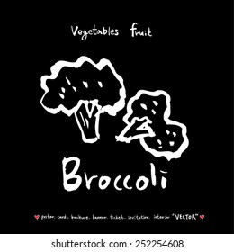Vegetable and fruit illustrations / Hand drawn food ingredients - vector