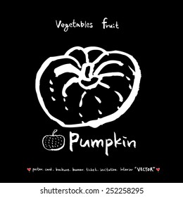 Vegetable and fruit illustrations / Hand drawn food ingredients - vector