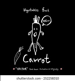 Vegetable and fruit illustrations / Hand drawn food ingredients - vector