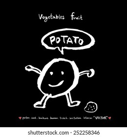 Vegetable and fruit illustrations / Hand drawn food ingredients - vector