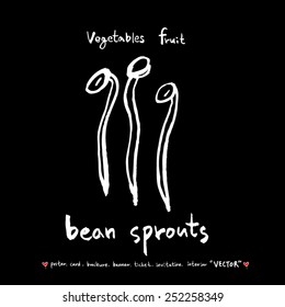 Vegetable and fruit illustrations / Hand drawn food ingredients - vector