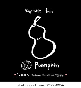Vegetable and fruit illustrations / Hand drawn food ingredients - vector