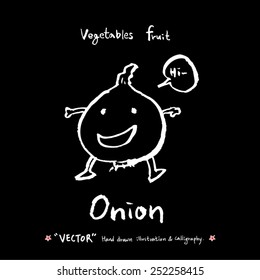 Vegetable and fruit illustrations / Hand drawn food ingredients - vector
