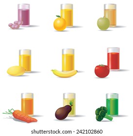 Vegetable fruit juice vector