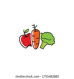 Vegetable And Fruit Logo Vector Designs