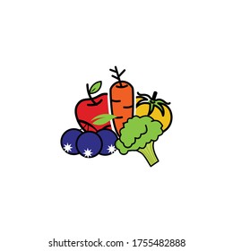 vegetable and fruit logo vector designs