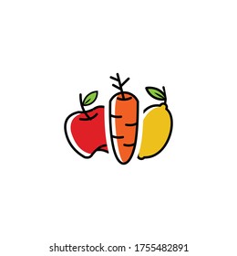 Vegetable And Fruit Logo Vector Designs