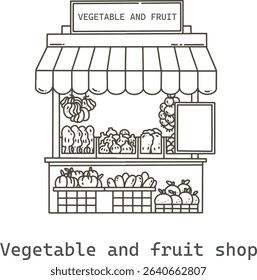 Vegetable and fruit street Shop