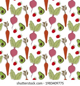 vegetable fruit vector harvest menu cooking diet