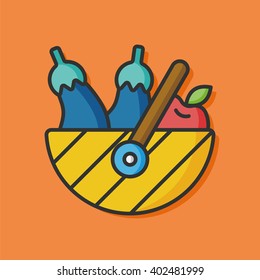 vegetable fruit vector icon