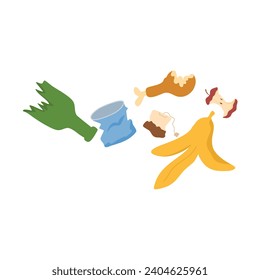 vegetable and fruit waste from cooking