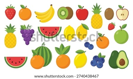 vegetable and fruits vector files pack
