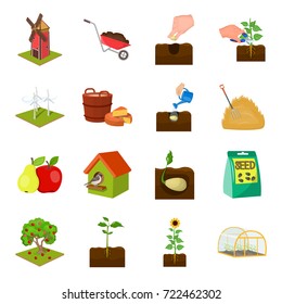Vegetable, garden, ecology and other web icon in cartoon style .Food, harvest, Farm icons in set collection.