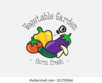 Vegetable Garden Logo/ Illustration 