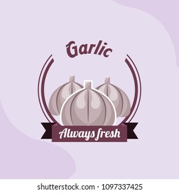 vegetable garlic always fresh emblem