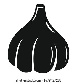 Vegetable garlic icon. Simple illustration of vegetable garlic vector icon for web design isolated on white background