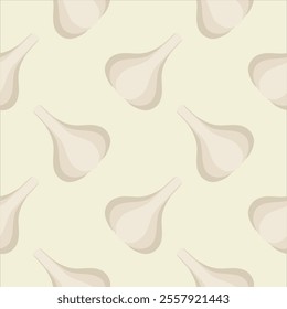 vegetable garlic seamless pattern. Seamless pattern of fresh vegetables. Organic food banner.