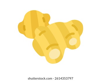 Vegetable ginger icon food illustration.