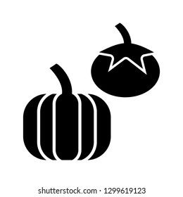Vegetable Glyph Black Icon