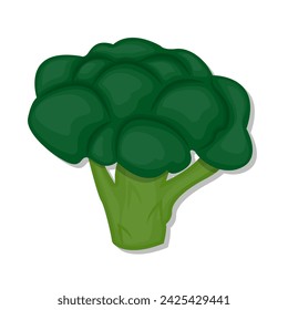 Ilustración de dibujos animados de brócoli verde vegetal