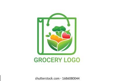 Vegetable Grocery Logo Design Vector Stock Vector (Royalty Free ...