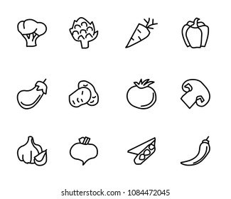 vegetable hand drawn icon set design illustration, hand drawn style design, designed web and app