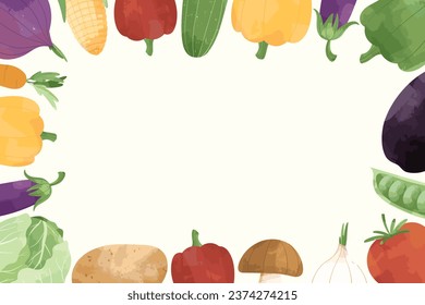 Vegetable Healthy Food Frame Background