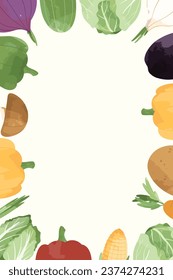 Vegetable Healthy Food Frame Background