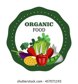 Vegetable and healthy food logo template