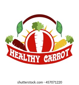 Vegetable and healthy food logo template