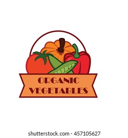 Vegetable and healthy food logo template