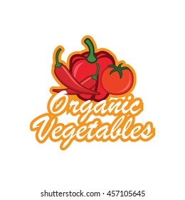 Vegetable and healthy food logo template