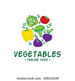 Vegetable Healthy Food Logo Template Stock Vector (Royalty Free ...