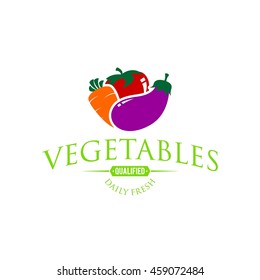 Tomato Garlic Parsley Logo Template Vegetable Stock Vector (Royalty ...