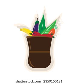 vegetal para el vector de la medicina vegetal