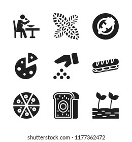 vegetable icon. 9 vegetable vector icons set. sandwich, peppermint and eating icons for web and design about vegetable theme