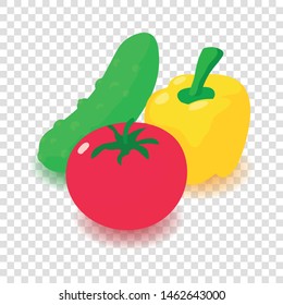 Vegetable icon. Cartoon isometric illustration of vegetable vector icon for web